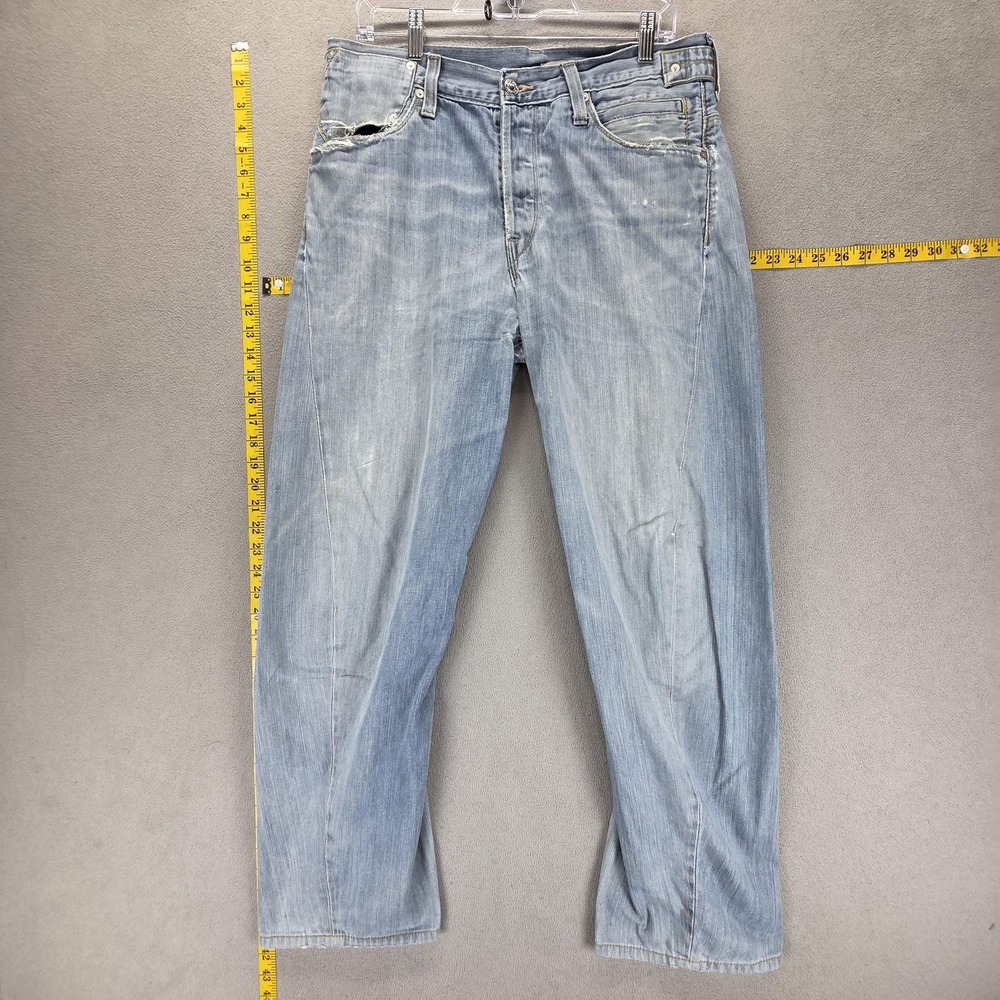 VTG Levis Engineered Jeans Mens Blue Cinch Back Twisted Button‎ Fly Fits 32x30